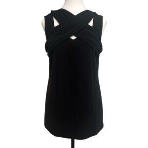 New INC International Concepts Black Sleeveless Blouse